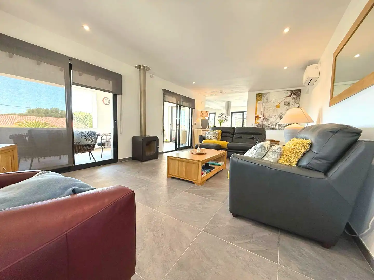 Sala de estar de Casa o chalet en venta en Calpe / Calp con Aire acondicionado y Piscina