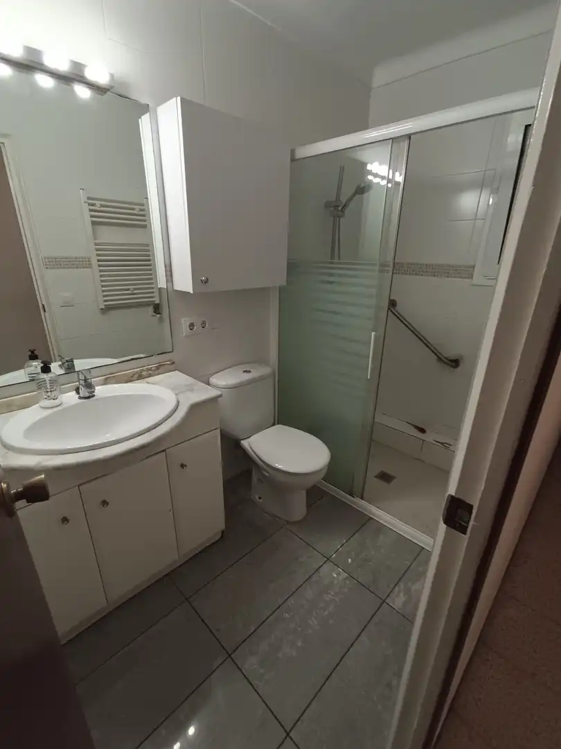 Baño de Piso de alquiler en Girona con Calefacción, Terraza y Amueblado