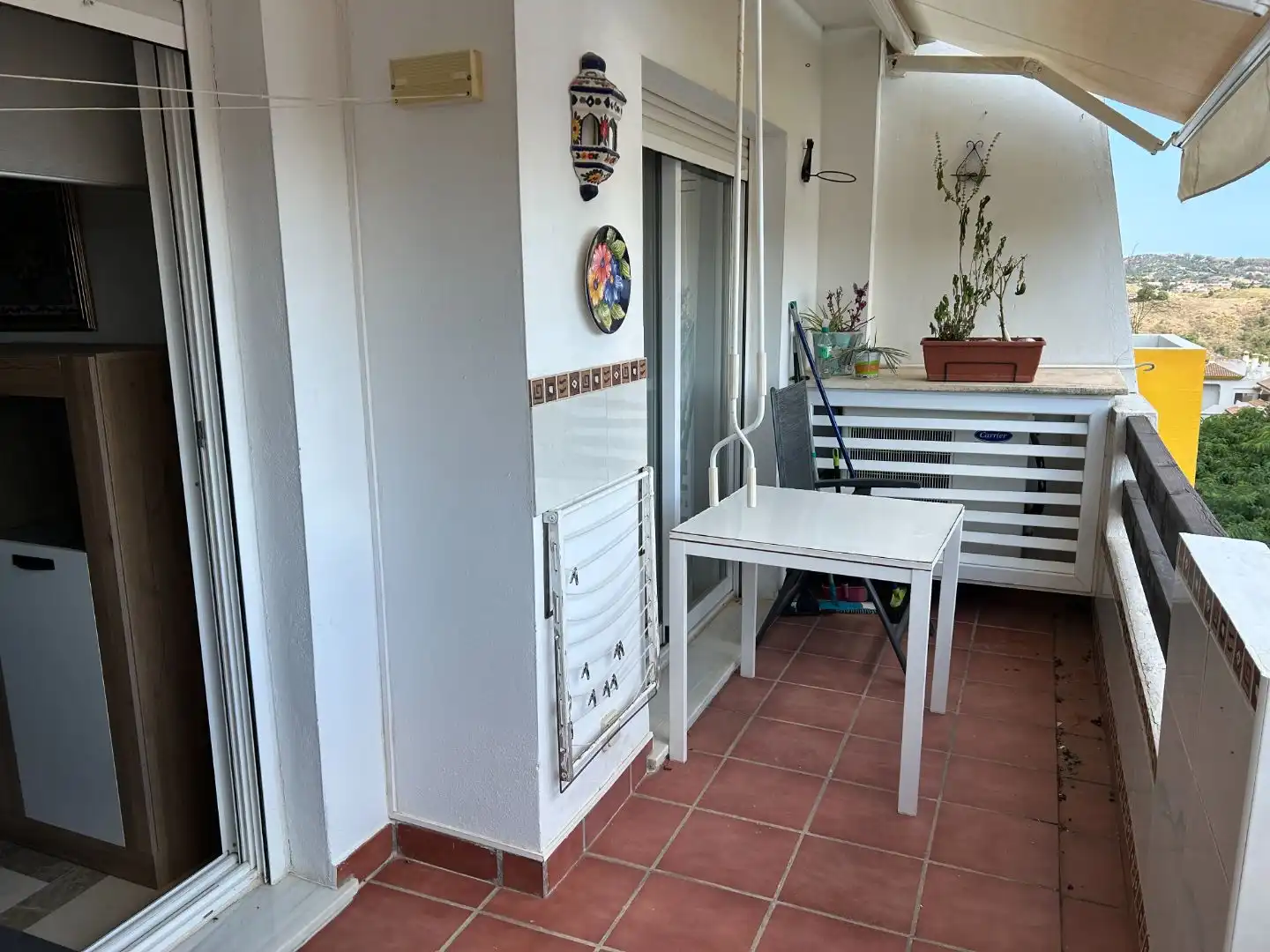 Terraza de Piso de alquiler en Mijas con Aire acondicionado y Terraza