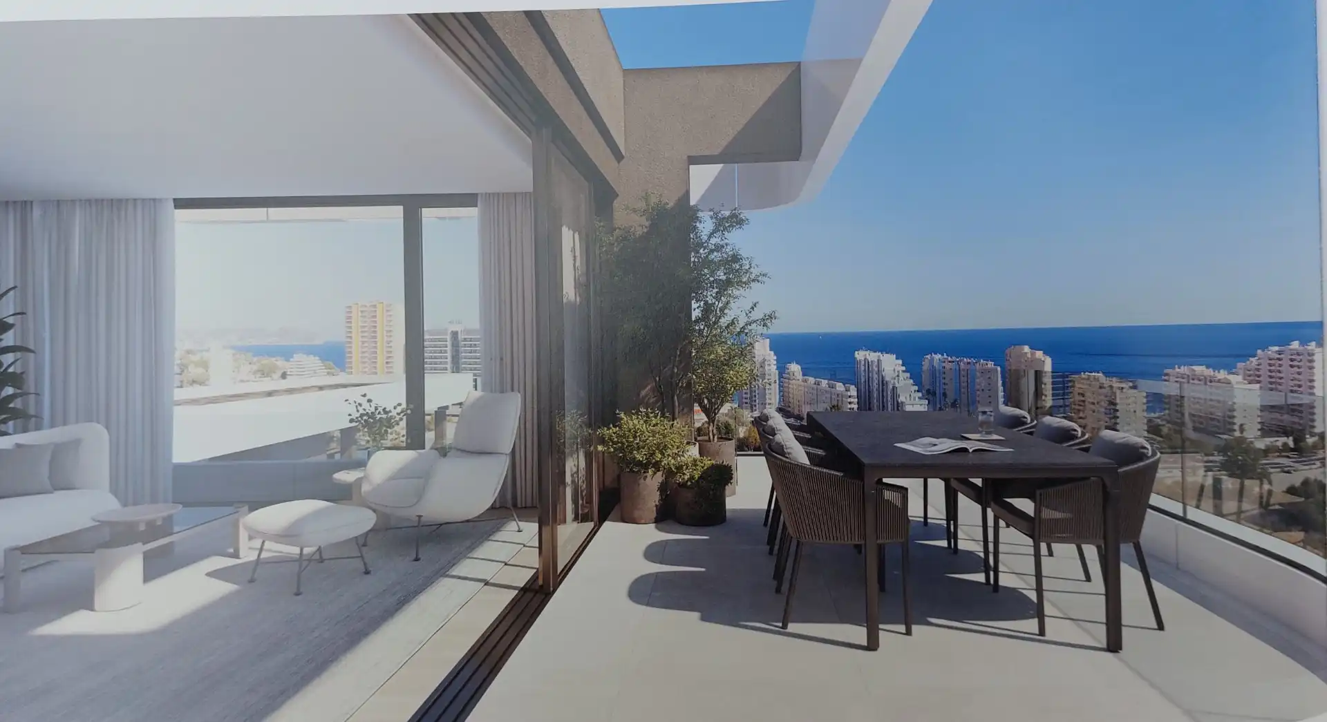 Terraza de Apartamento en venta en Calpe / Calp con Aire acondicionado, Calefacción y Terraza