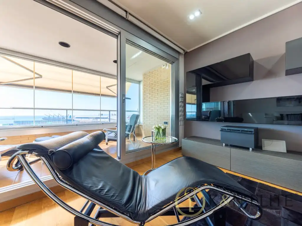 Sala d'estar de Àtic en venda en Alicante / Alacant amb Aire condicionat, Jardí privat i Terrassa