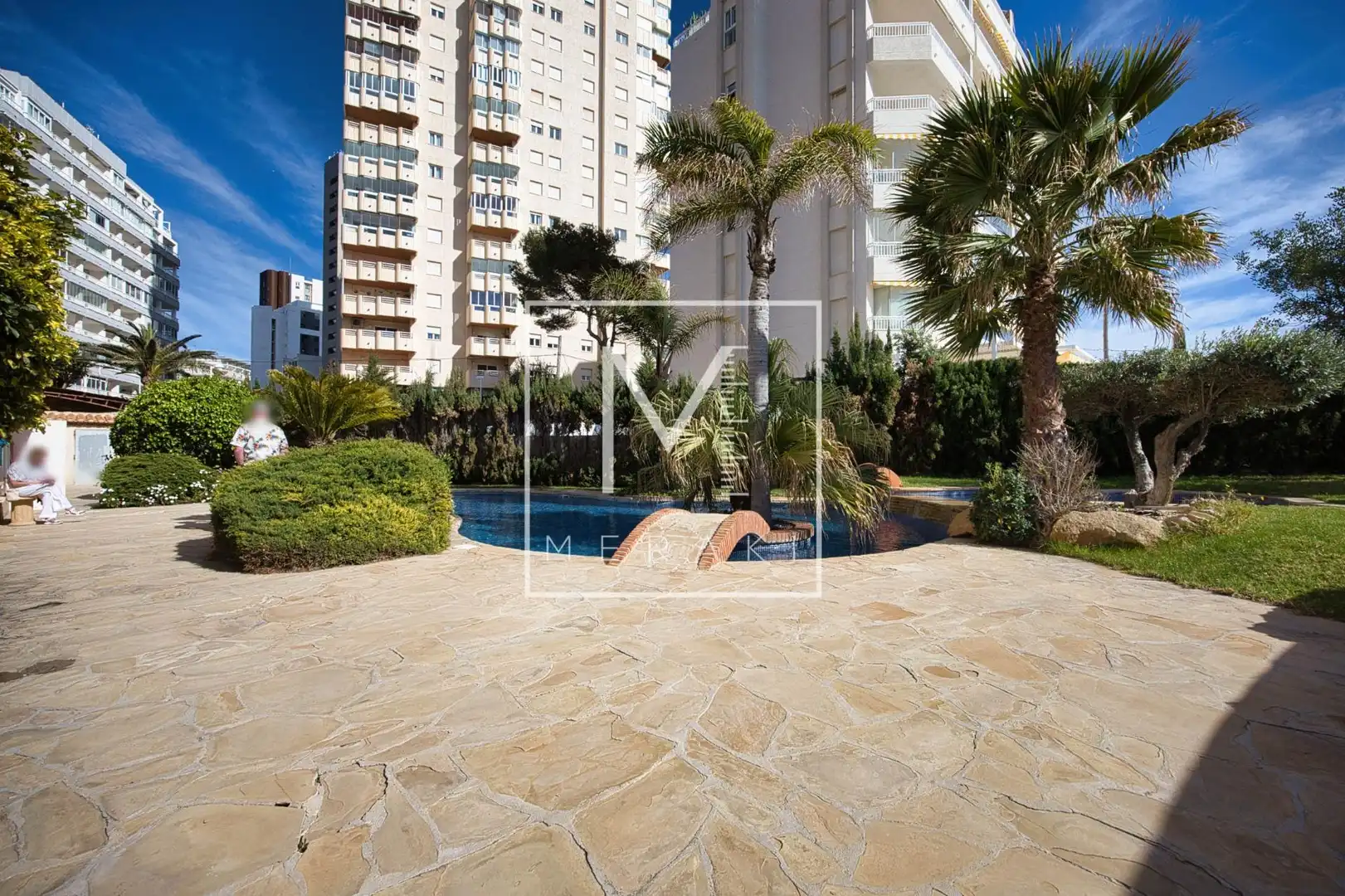 Terraza de Apartamento en venta en Calpe / Calp con Aire acondicionado, Jardín privado y Terraza