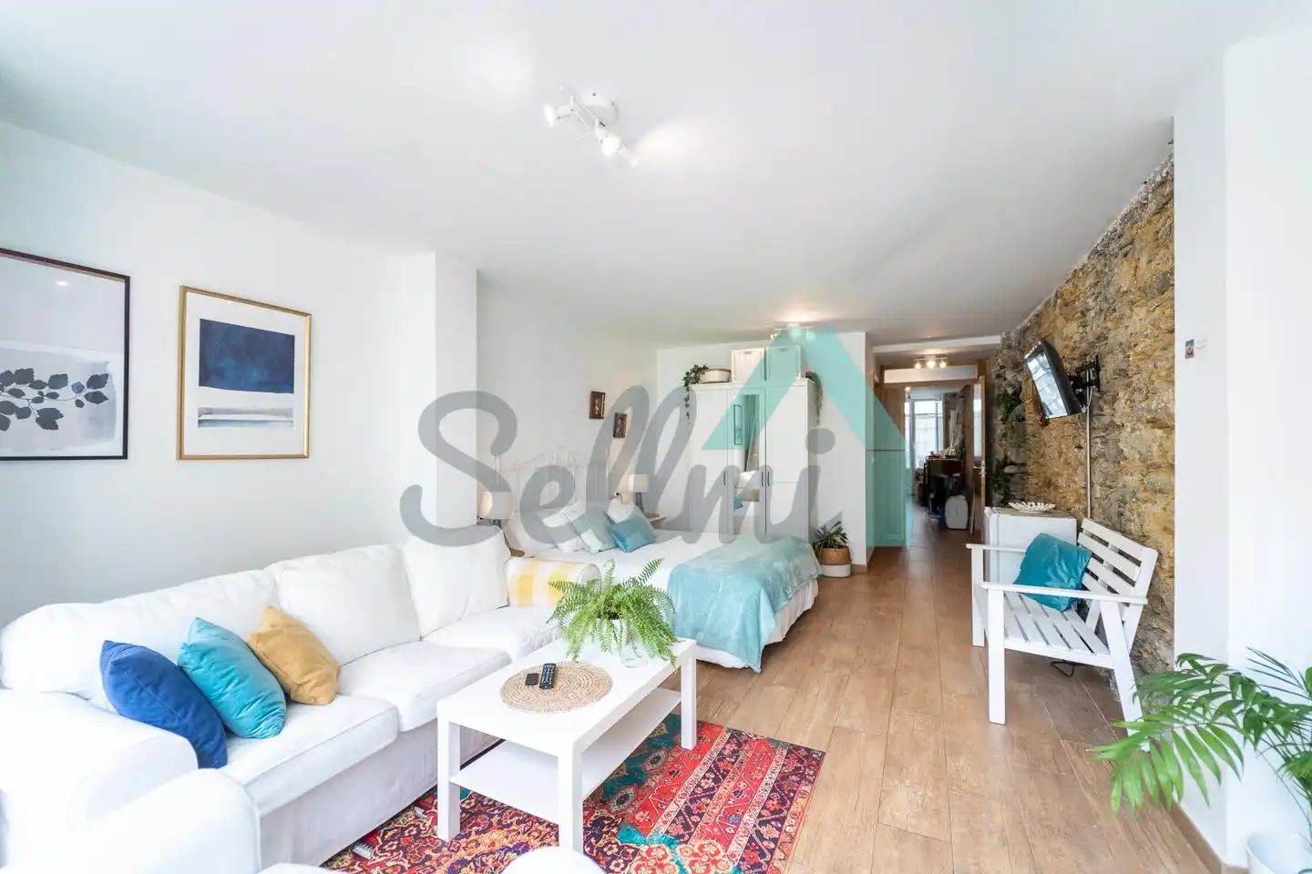 Sala de estar de Casa adosada en venta en Ribadeo con Calefacción, Jardín privado y Terraza