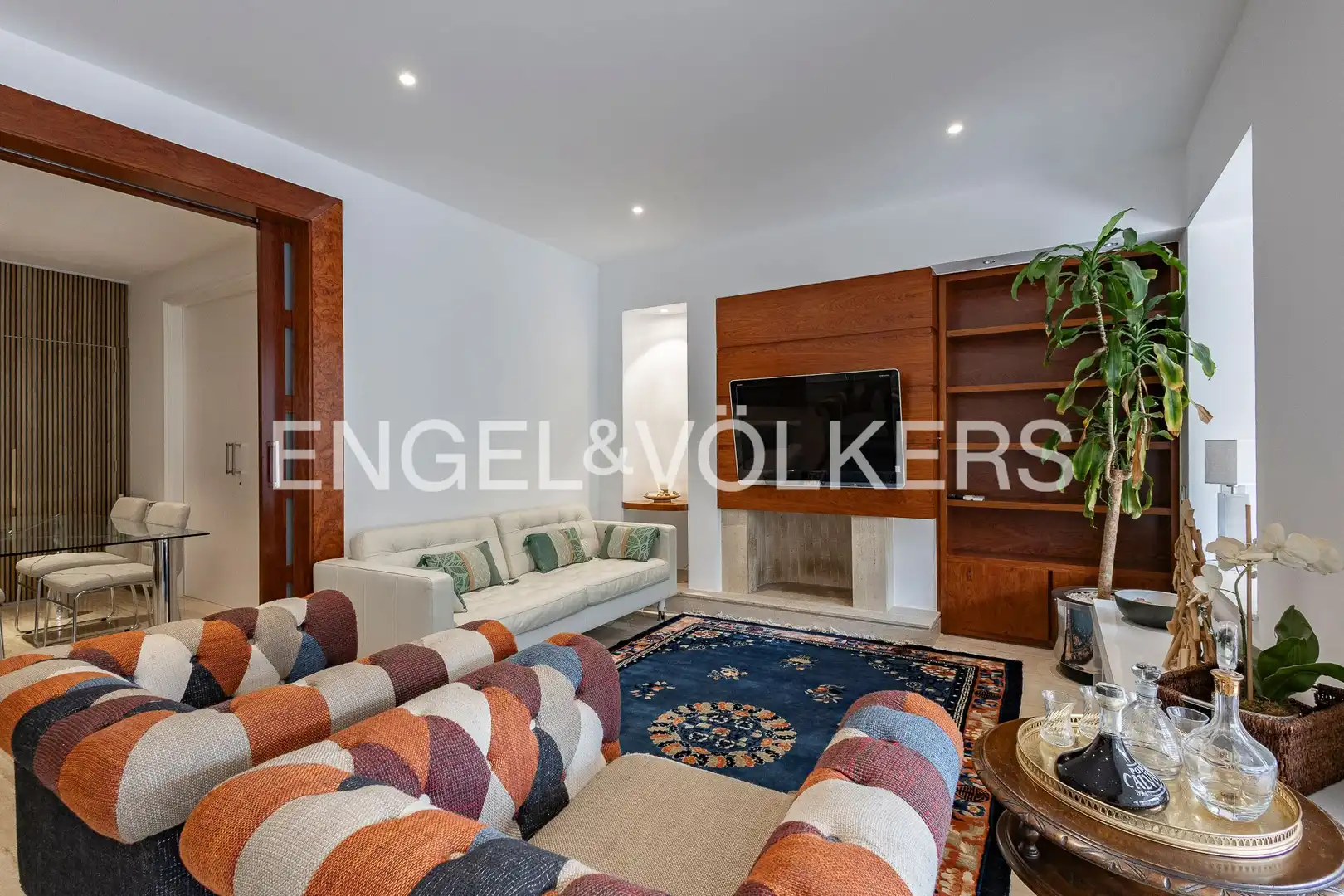 Wohnzimmer von Wohnung zur Miete in Barcelona mit Klimaanlage, Heizung und Terrasse