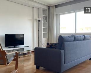 Living room of Flat to rent in  Madrid Capital  with Air Conditioner and Balcony