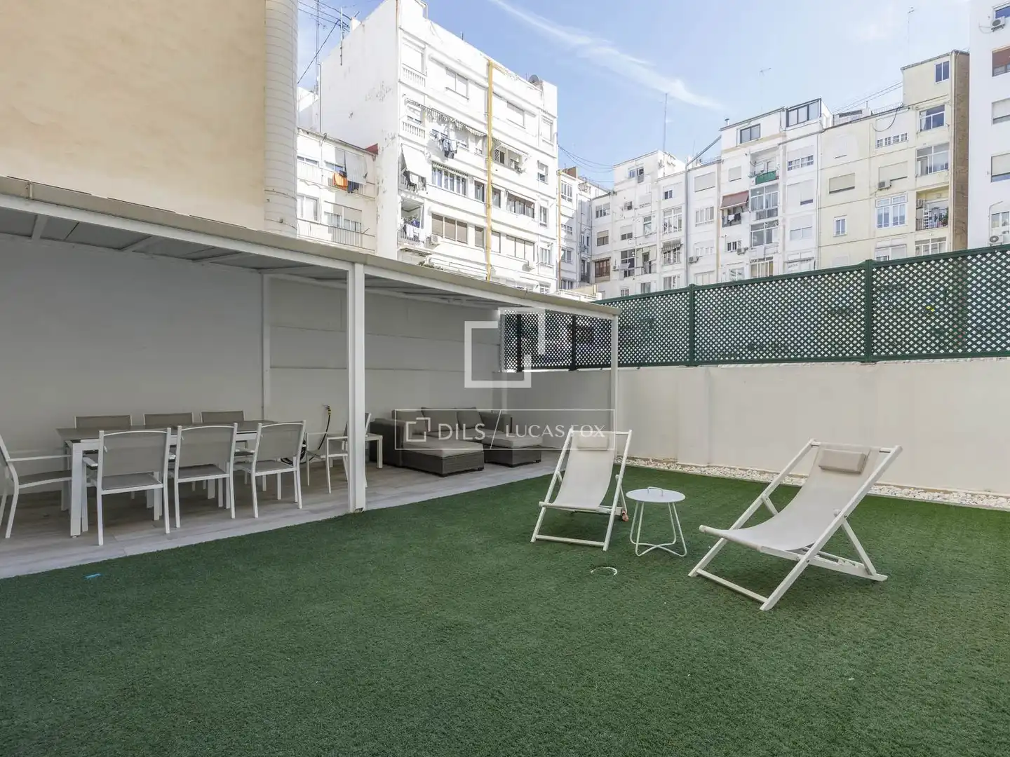 Terrasse von Wohnung zur Miete in Valencia mit Klimaanlage, Heizung und Parkett