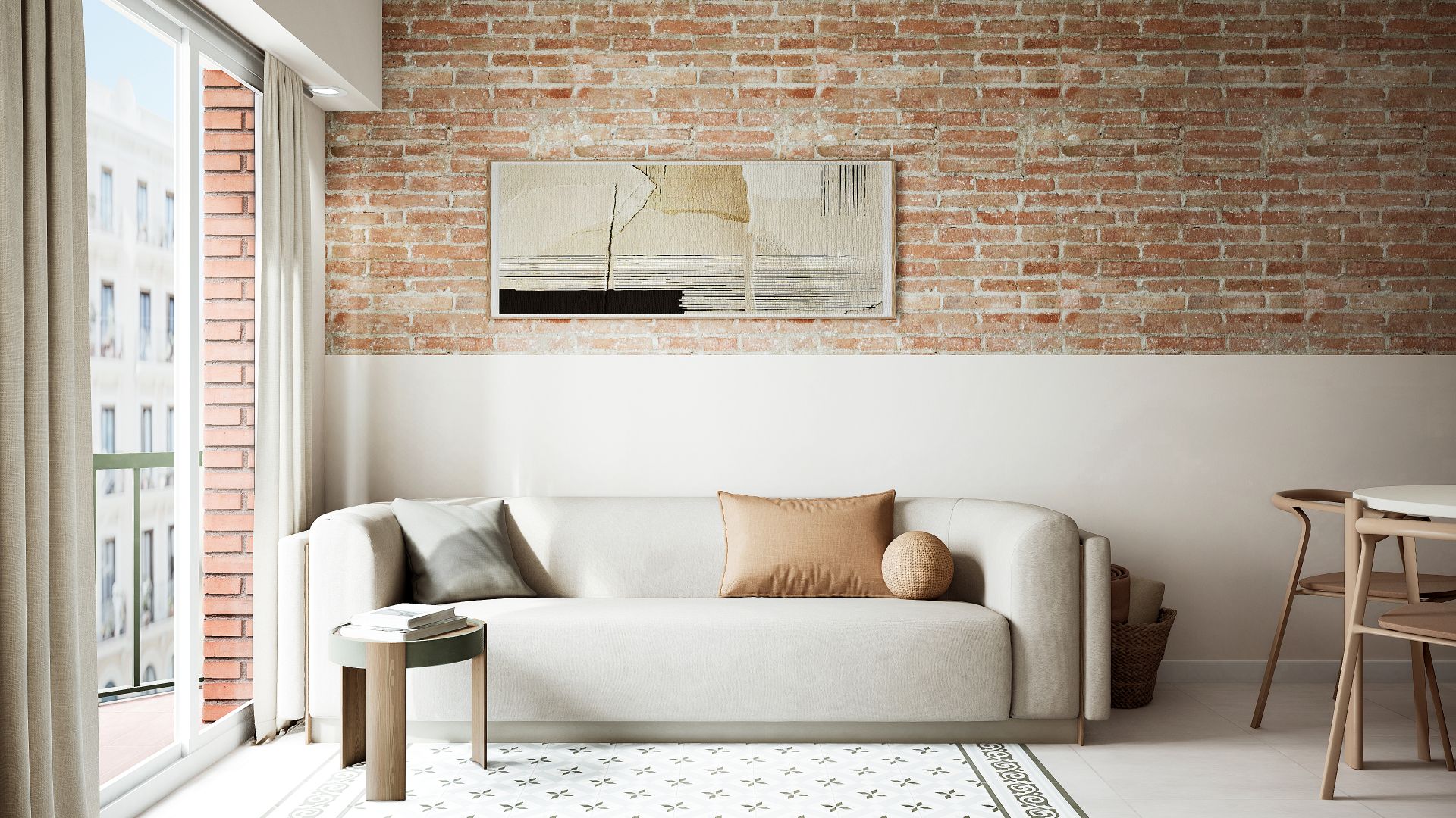 Living room of Flat for sale in  Barcelona Capital  with Air Conditioner, Heating and Furnished