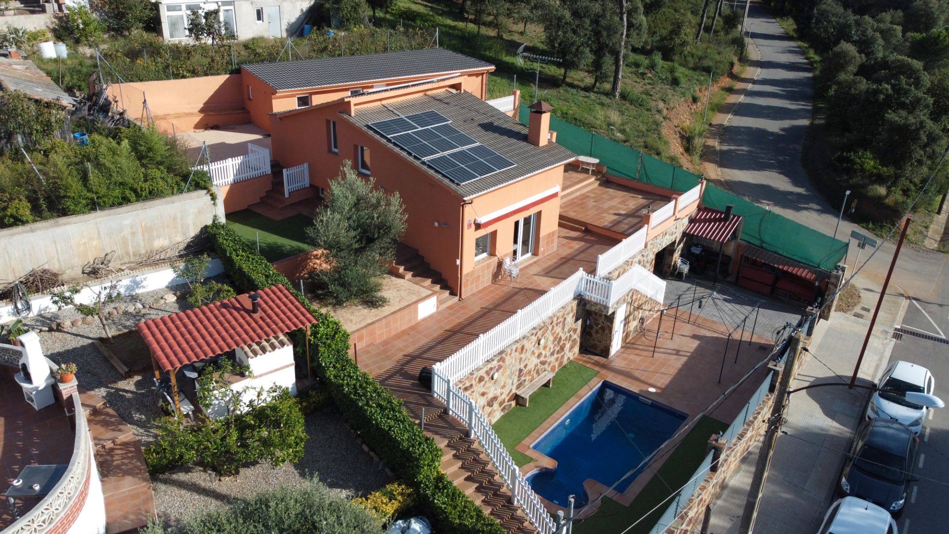 Vista exterior de Casa o xalet en venda en Cànoves I Samalús amb Aire condicionat, Calefacció i Piscina