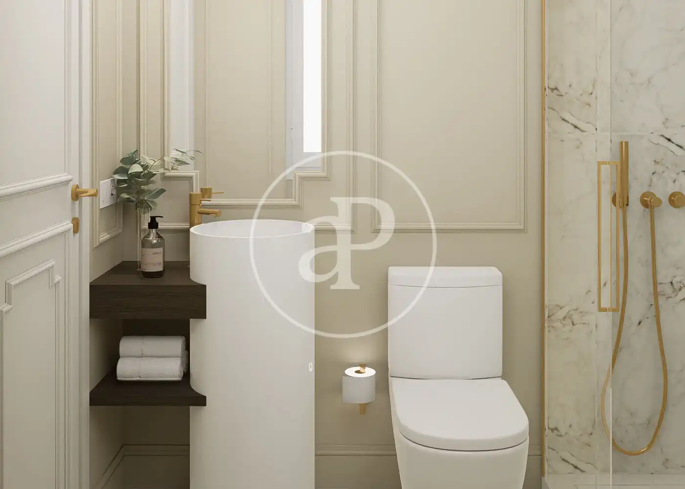 Bathroom of Flat for sale in Madrid  with Air Conditioner, Heating and Furnished
