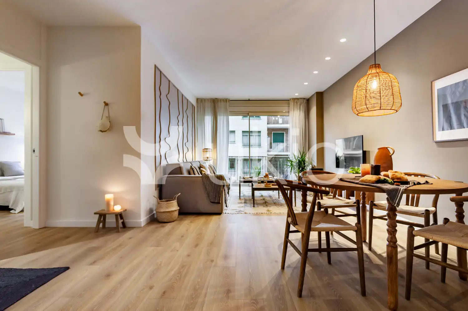 Wohnzimmer von Wohnungen zum Verkauf in  Barcelona Capital mit Klimaanlage, Heizung und Abstellraum