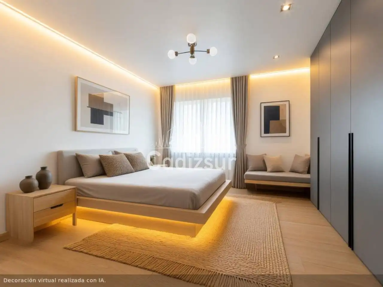 Schlafzimmer von Wohnung zum Verkauf in Cádiz mit Klimaanlage und Terrasse