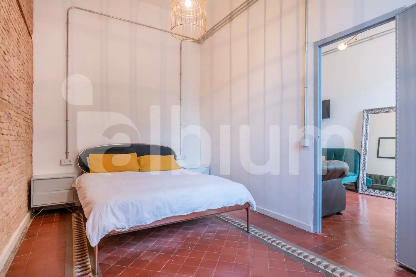 Schlafzimmer von Wohnung zum Verkauf in Barcelona mit Klimaanlage und Terrasse