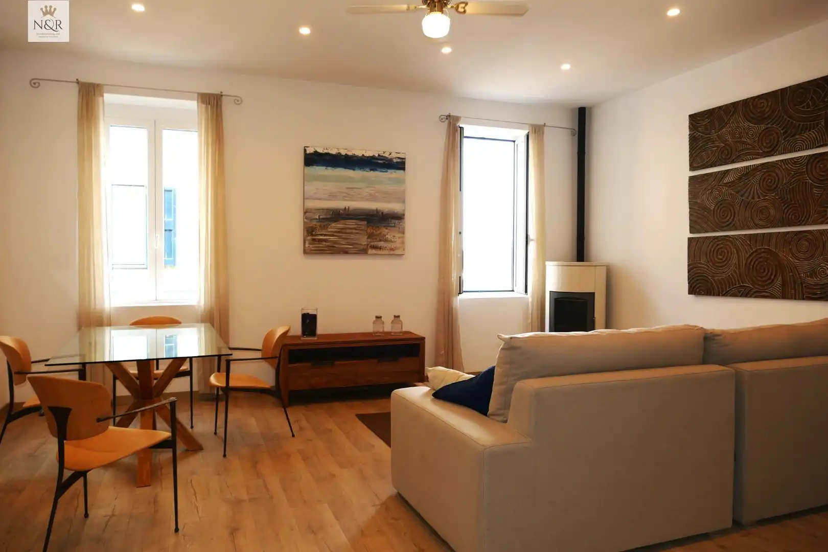 Sala d'estar de Casa o xalet en venda en Maó - Mahón amb Jardí privat, Parquet i Terrassa