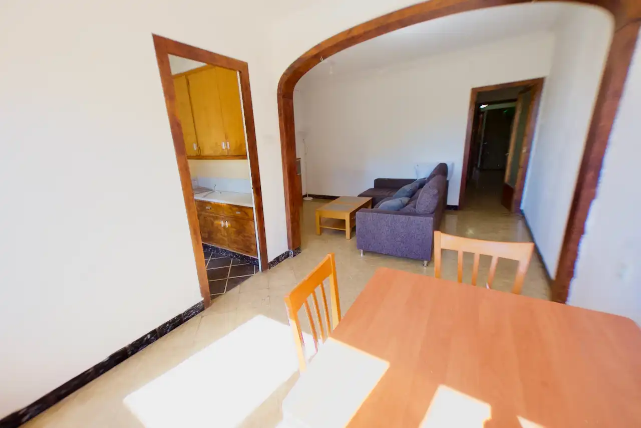 Sala de estar de Piso de alquiler en Terrassa con Parquet, Terraza y Amueblado
