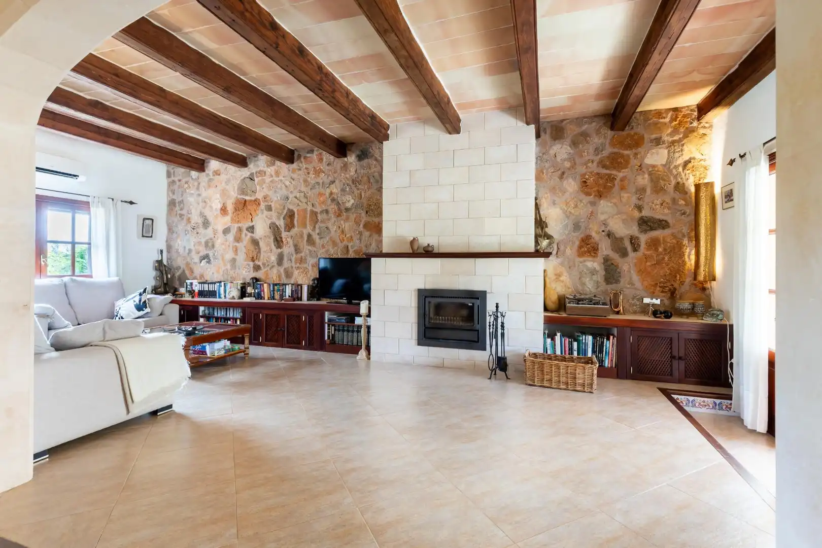 Sala de estar de Casa o chalet en venta en Felanitx con Aire acondicionado, Jardín privado y Terraza
