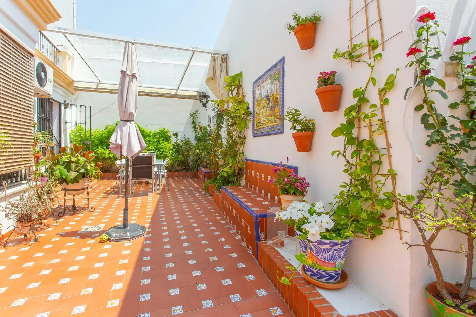 Terraza de Casa o chalet en venta en El Puerto de Santa María con Aire acondicionado, Calefacción y Jardín privado