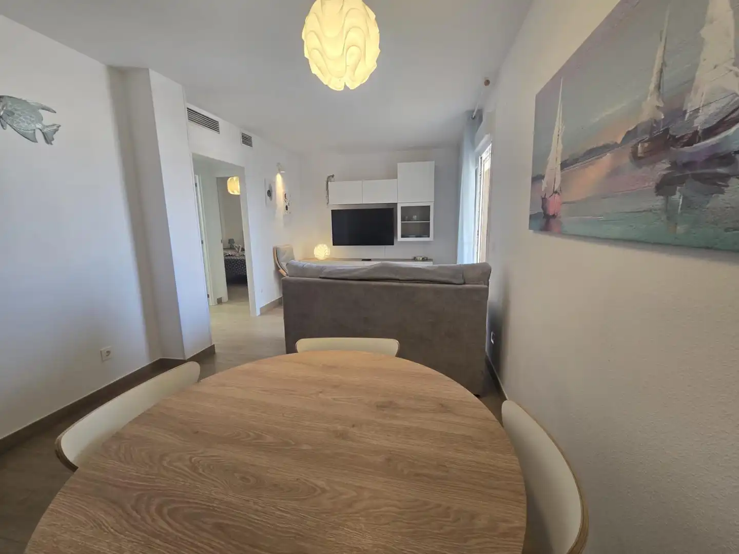 Wohnzimmer von Wohnung zur Miete in Torremolinos mit Klimaanlage, Terrasse und Möbliert