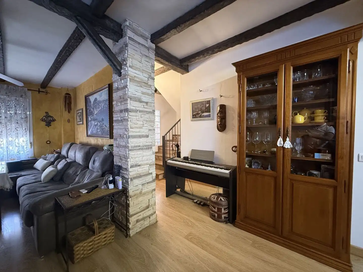Sala de estar de Casa adosada en venta en Aljaraque con Aire acondicionado, Terraza y Piscina comunitaria