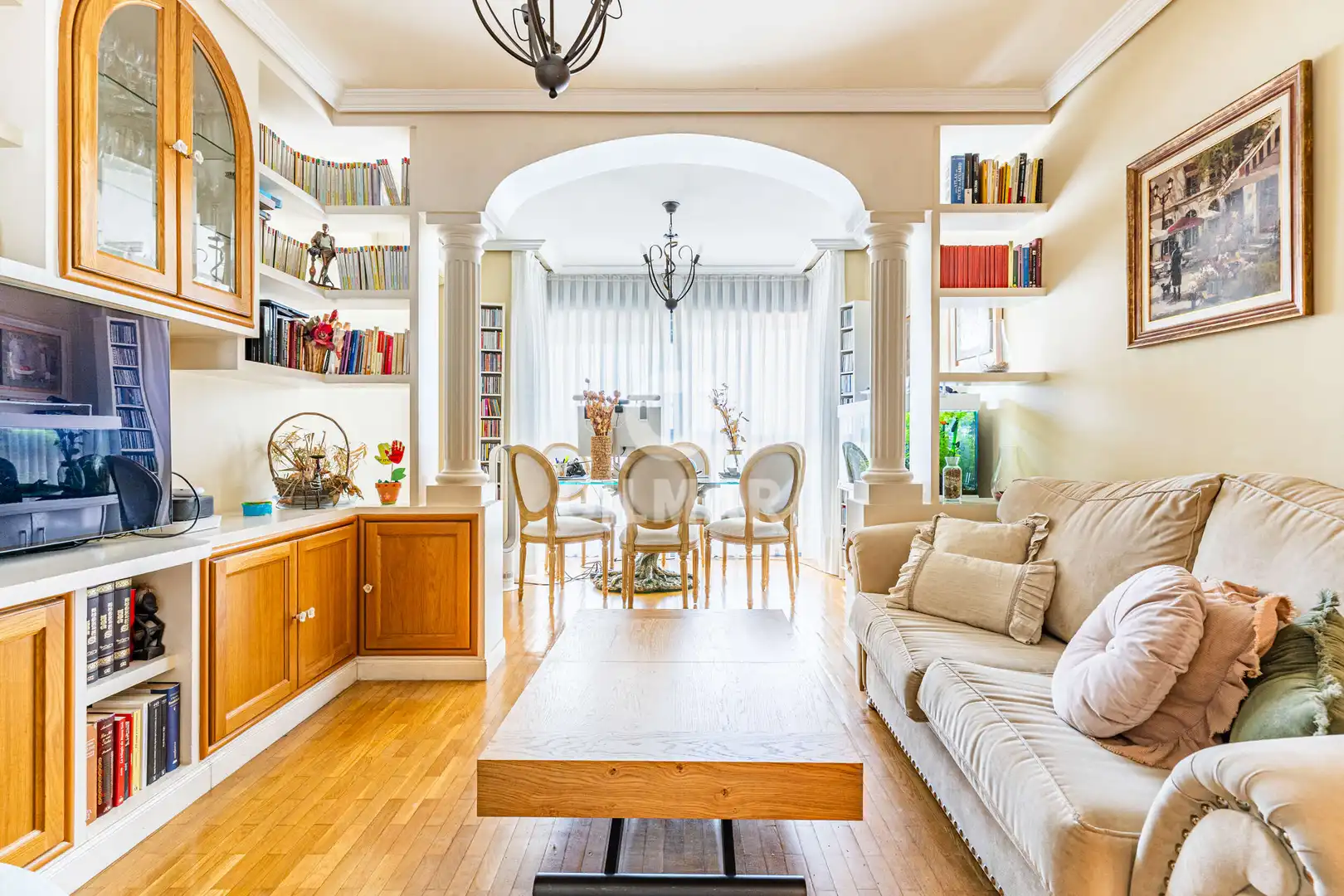 Living room of Flat for sale in Madrid  with Heating, Private garden and Storage room