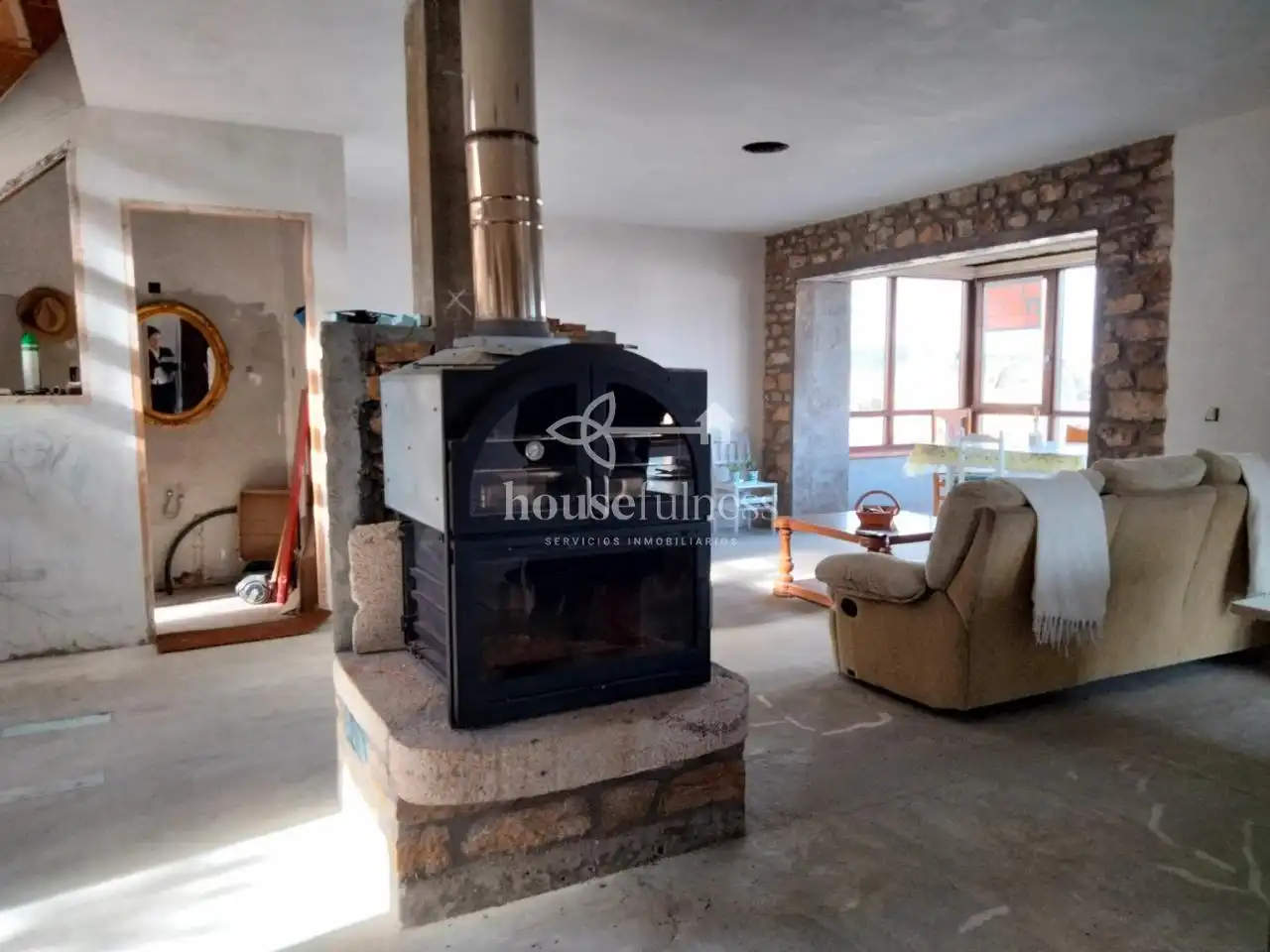 Living room of Houses for sale in O Vicedo   with Heating, Private garden and Storage room