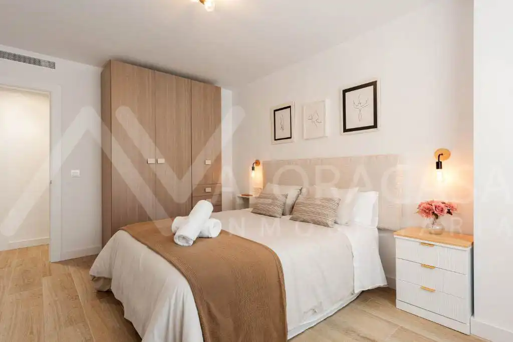 Bedroom of Flat for sale in Málaga  with Air Conditioner, Heating and Furnished
