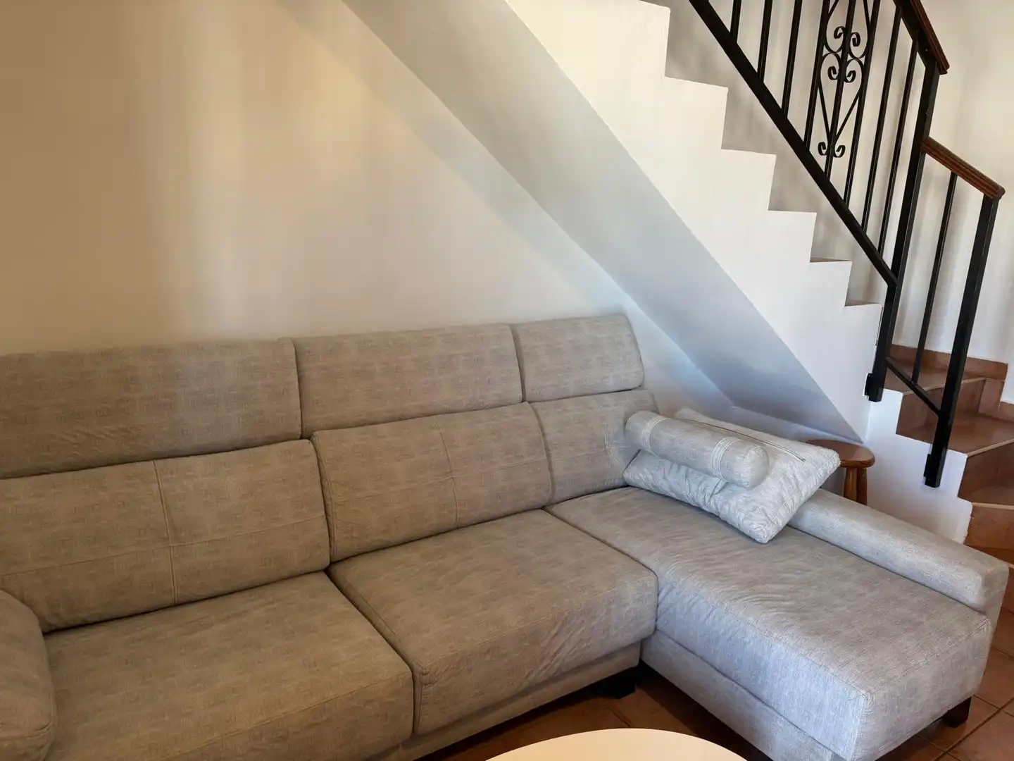 Sala d'estar de Casa adosada en venda en San Fulgencio amb Jardí privat, Terrassa i Moblat