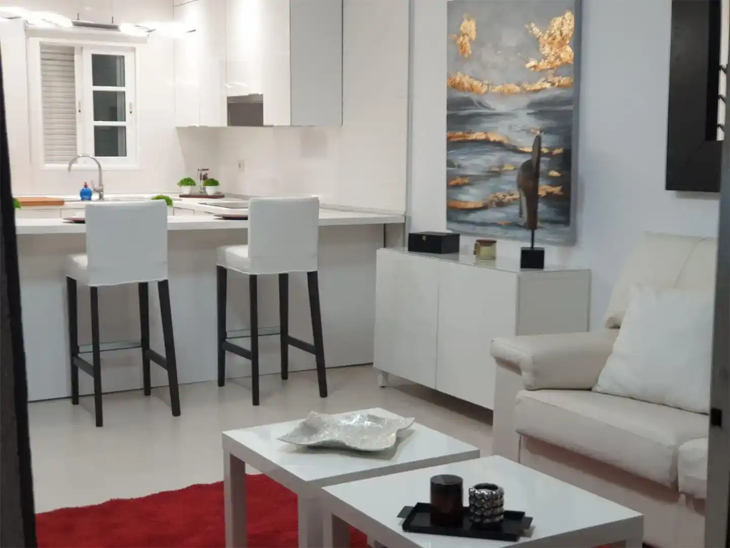 Wohnzimmer von Wohnungen zur Miete in Adeje mit Schwimmbad und Balkon