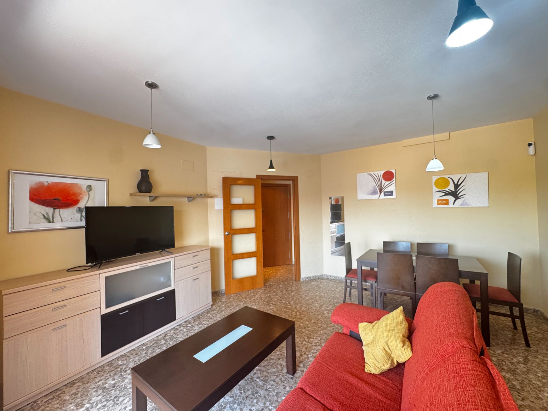 Sala d'estar de Pis en venda en Sagunto / Sagunt amb Aire condicionat, Calefacció i Moblat