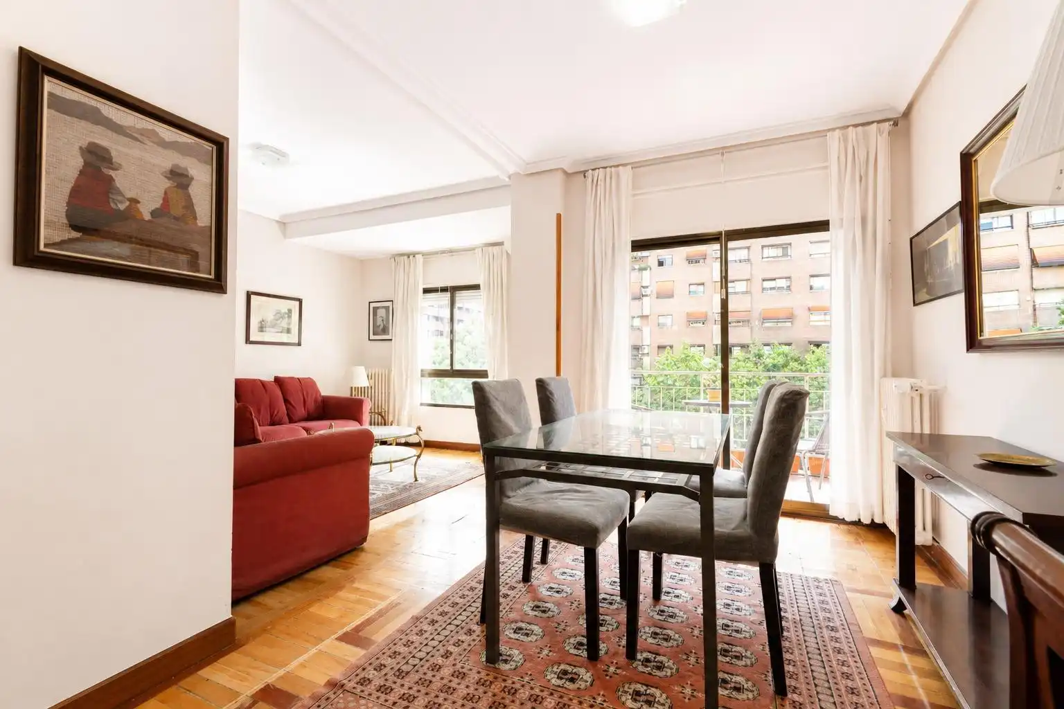 Sala de estar de Piso de alquiler en Madrid con Aire acondicionado, Calefacción y Terraza