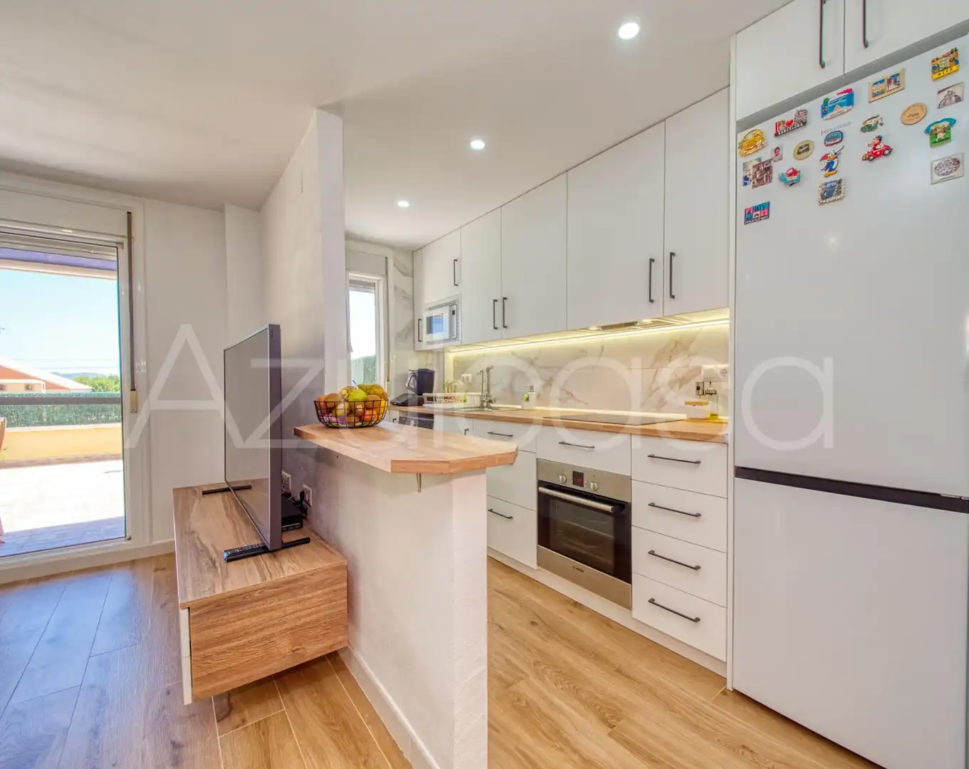 Kitchen of Flat for sale in Mutxamel  with Parquet flooring, Terrace and Community pool