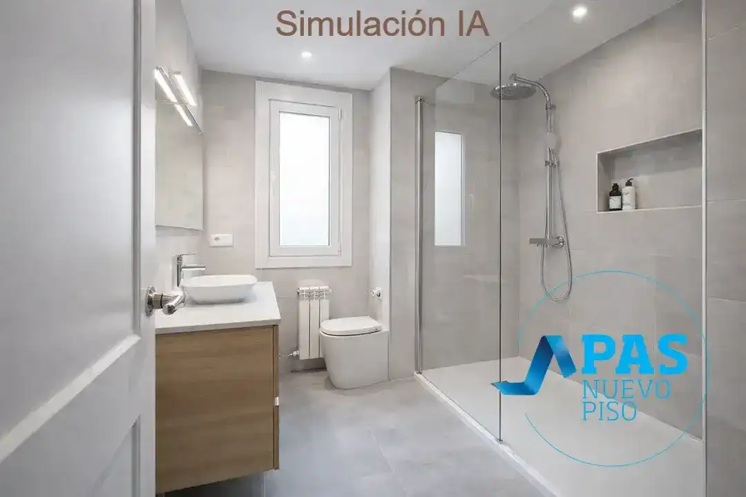 Badezimmer von Wohnung zum Verkauf in Santander mit Heizung