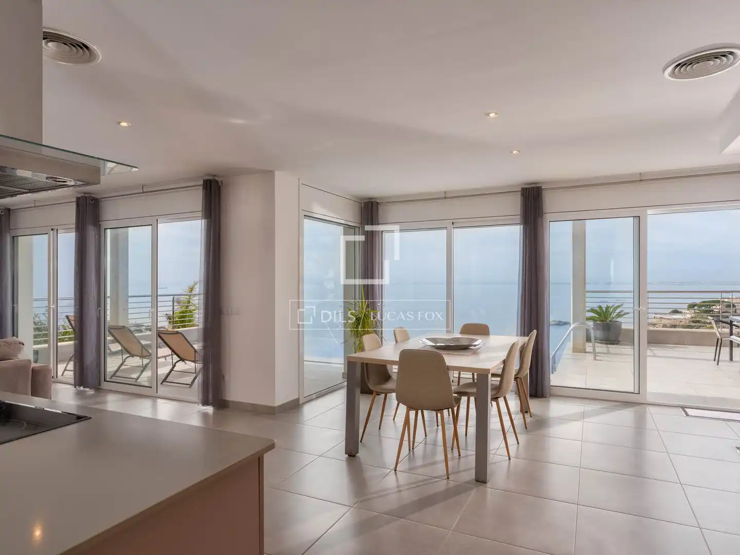 Dining room of Houses for sale in Roses  with Air Conditioner, Heating and Terrace