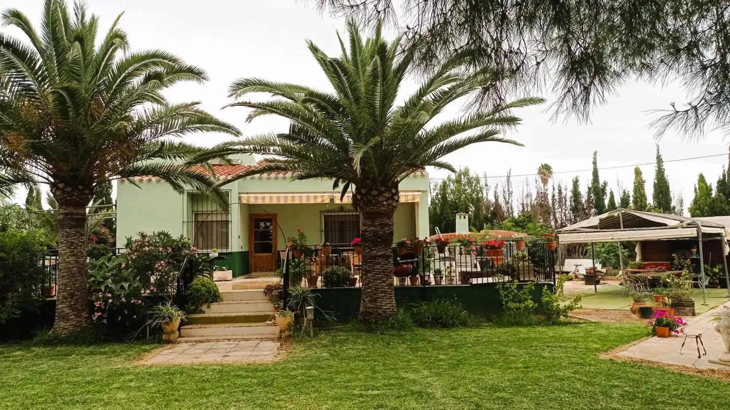 Jardí de Finca rústica en venda en Elche / Elx amb Jardí privat, Terrassa i Piscina