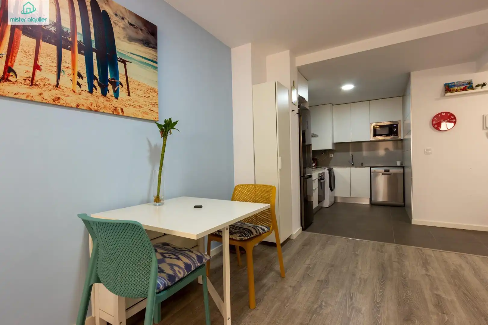 Kitchen of Apartments for rent in El Campello  with Air Conditioner, Private garden and Furnished