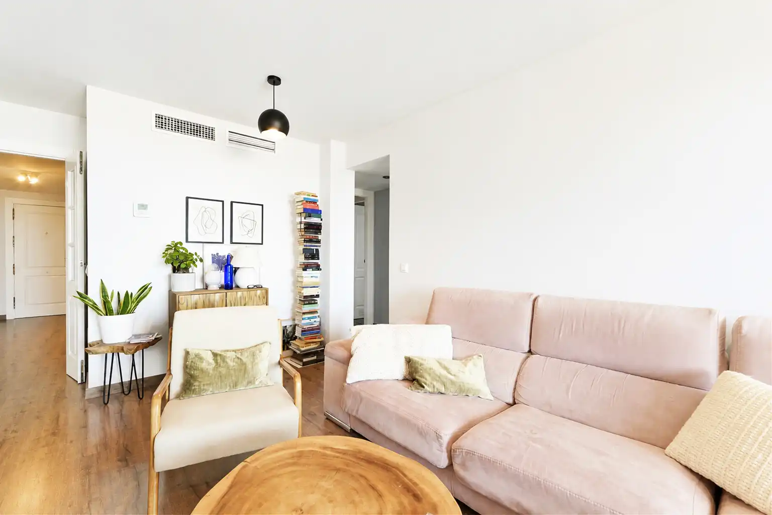 Sala de estar de Apartamento en venta en Mijas con Aire acondicionado, Parquet y Terraza