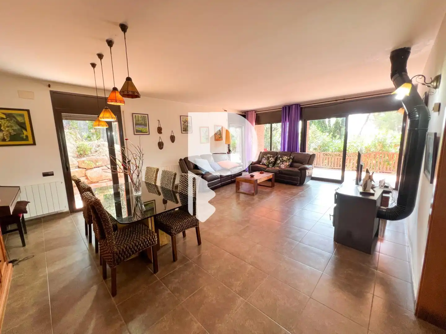 Living room of Houses for sale in Pallejà  with Heating, Private garden and Terrace