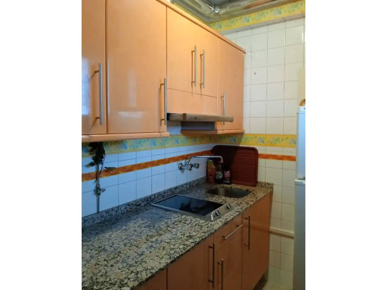 Cuina de Apartament en venda en Sanxenxo amb Jardí privat, Terrassa i Piscina