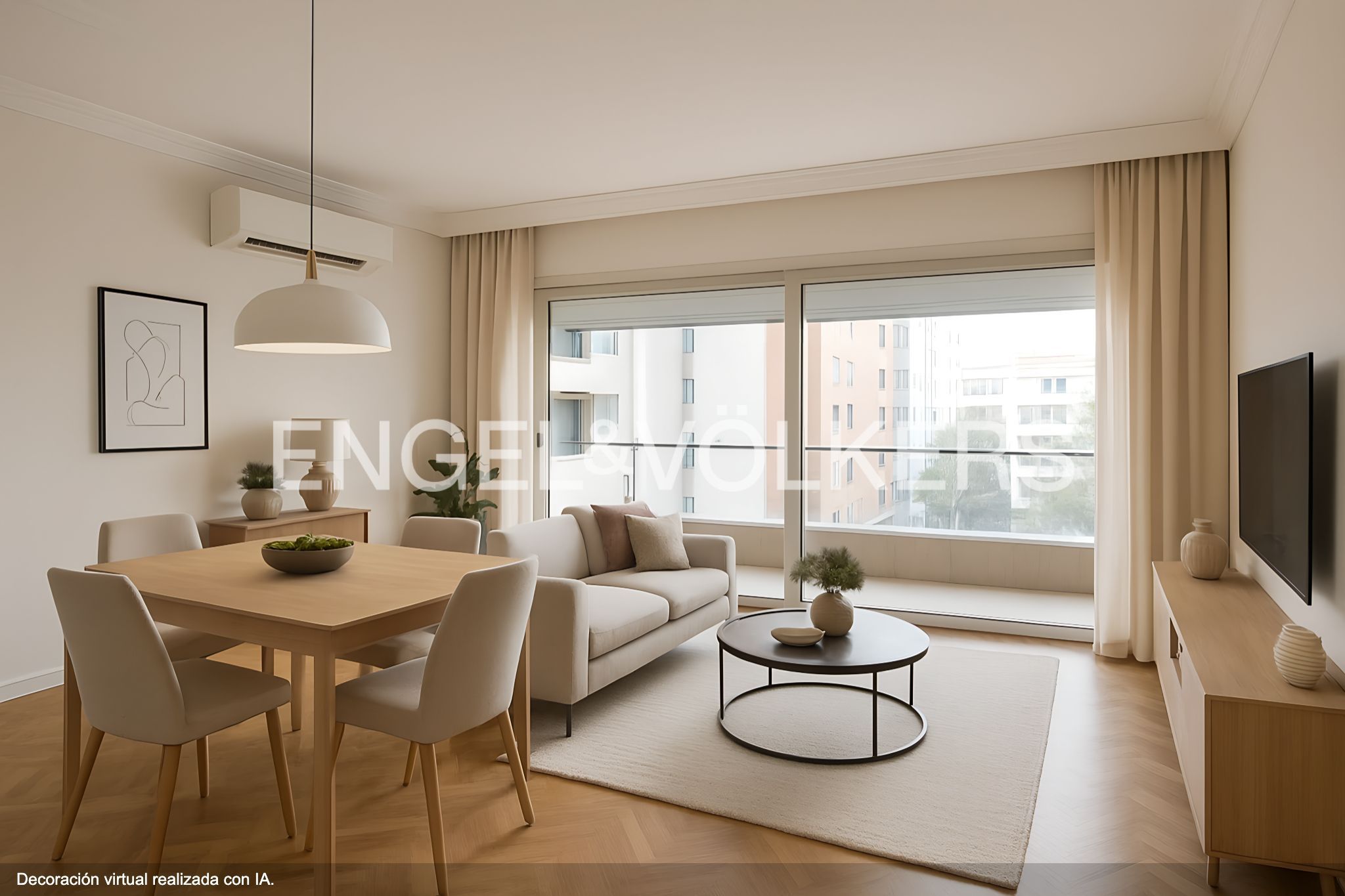 Sala d'estar de Apartament en venda en  Madrid Capital amb Aire condicionat, Calefacció i Parquet