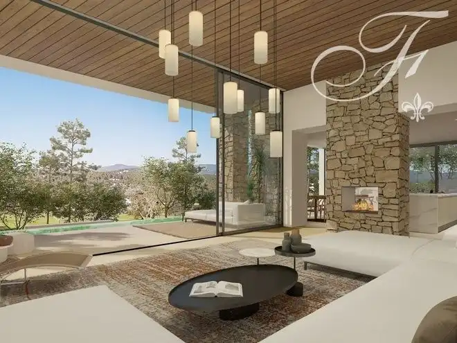 Sala d'estar de Casa o xalet en venda en Santa Eulària des Riu amb Aire condicionat, Jardí privat i Terrassa