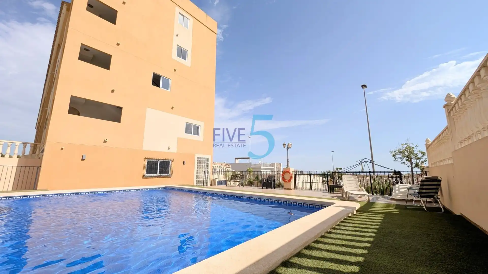 Swimming pool of Flat for sale in Orihuela  with Air Conditioner, Heating and Storage room
