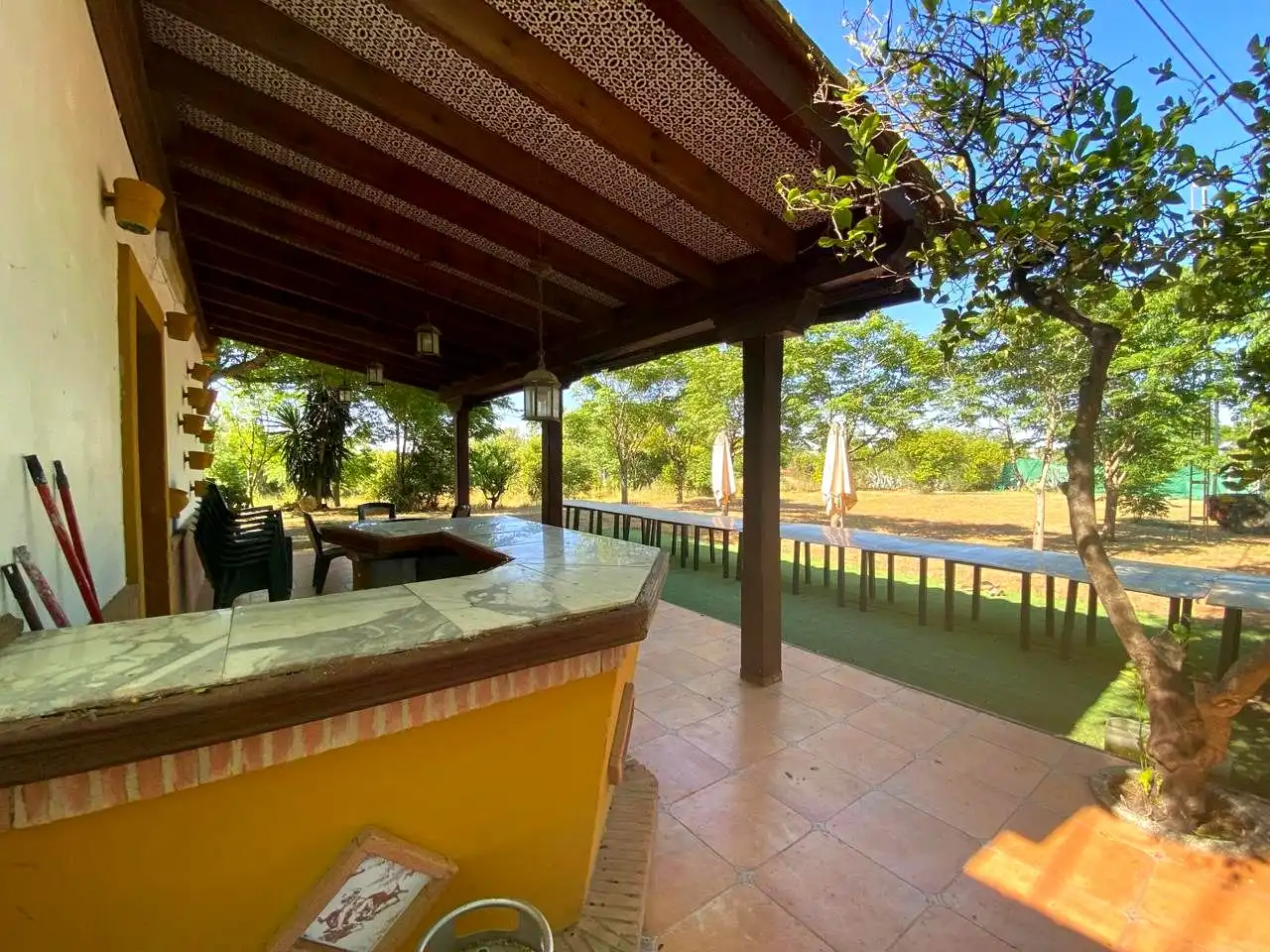 Jardí de Casa o xalet en venda en Alcalá de Guadaira amb Jardí privat, Terrassa i Piscina