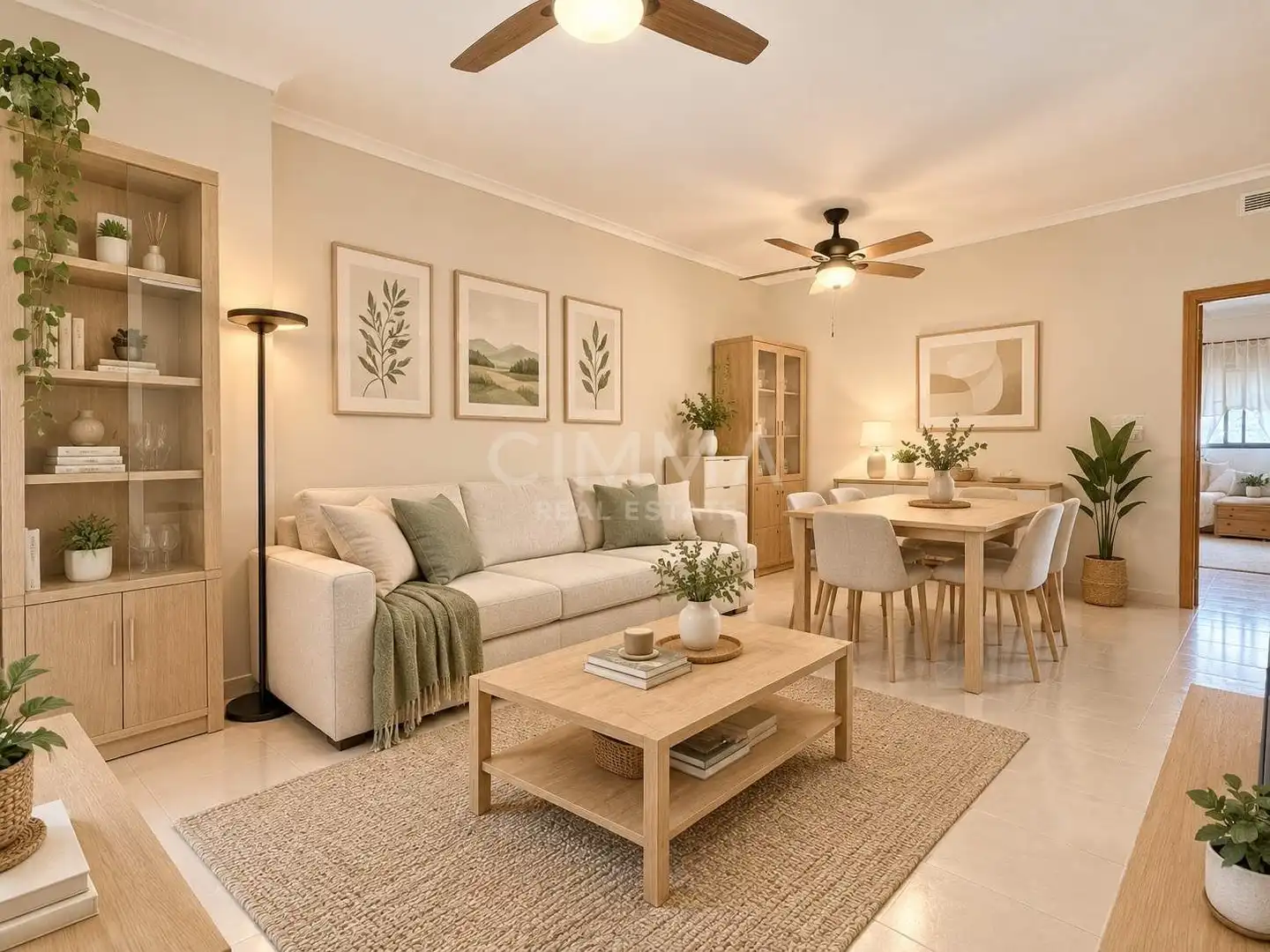 Wohnzimmer von Erdgeschoss zum Verkauf in Villajoyosa / La Vila Joiosa mit Privatgarten, Terrasse und Schwimmbad