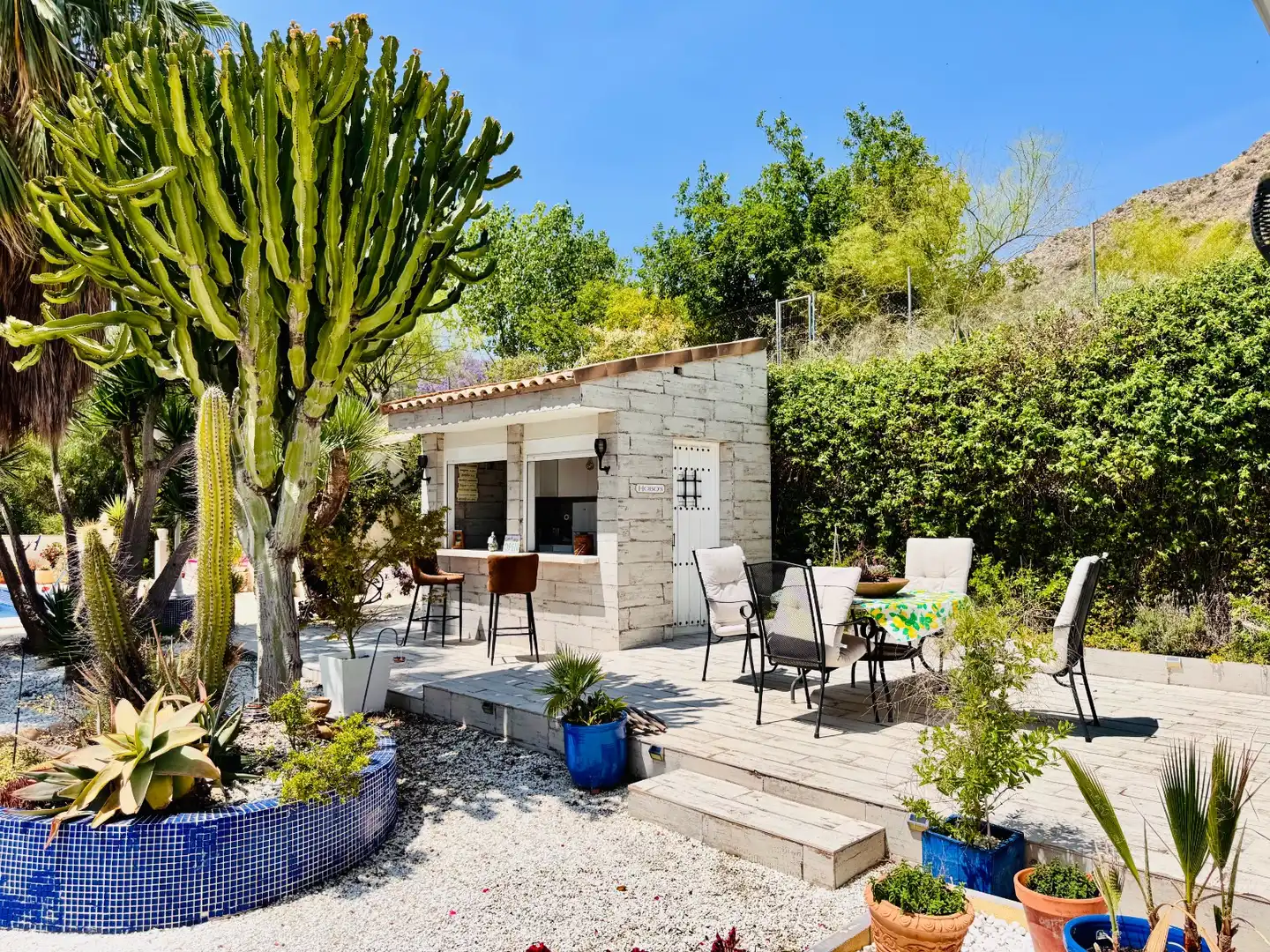 Terrassa de Finca rústica en venda en Aspe amb Jardí privat, Terrassa i Piscina