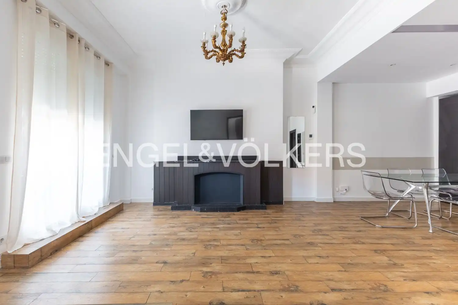 Living room of Flat for rent in Valencia  with Air Conditioner, Heating and Terrace
