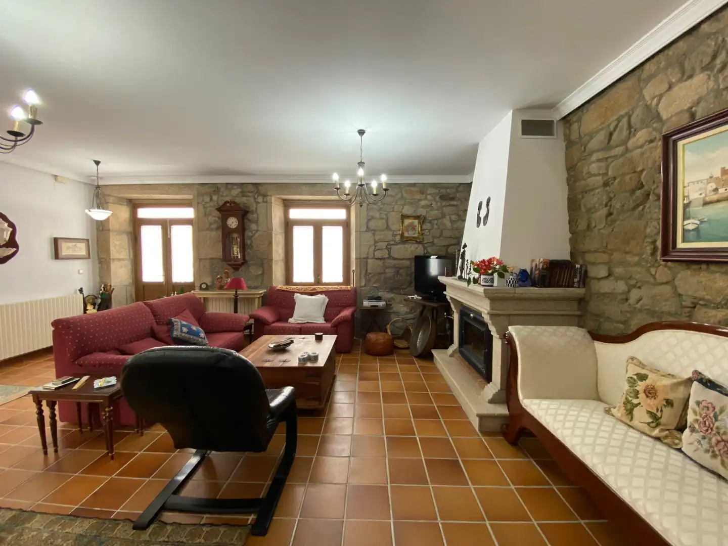 Living room of Houses for sale in A Estrada   with Heating, Private garden and Terrace
