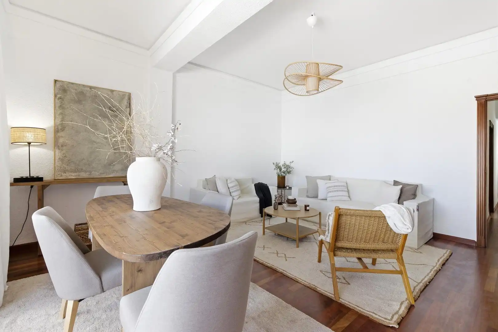 Living room of Attic for sale in Valencia  with Private garden, Parquet flooring and Terrace