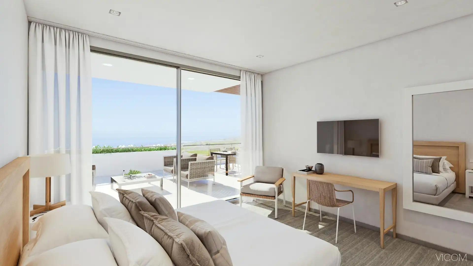 Schlafzimmer von Maisonette zum Verkauf in Guía de Isora mit Klimaanlage, Terrasse und Abstellraum