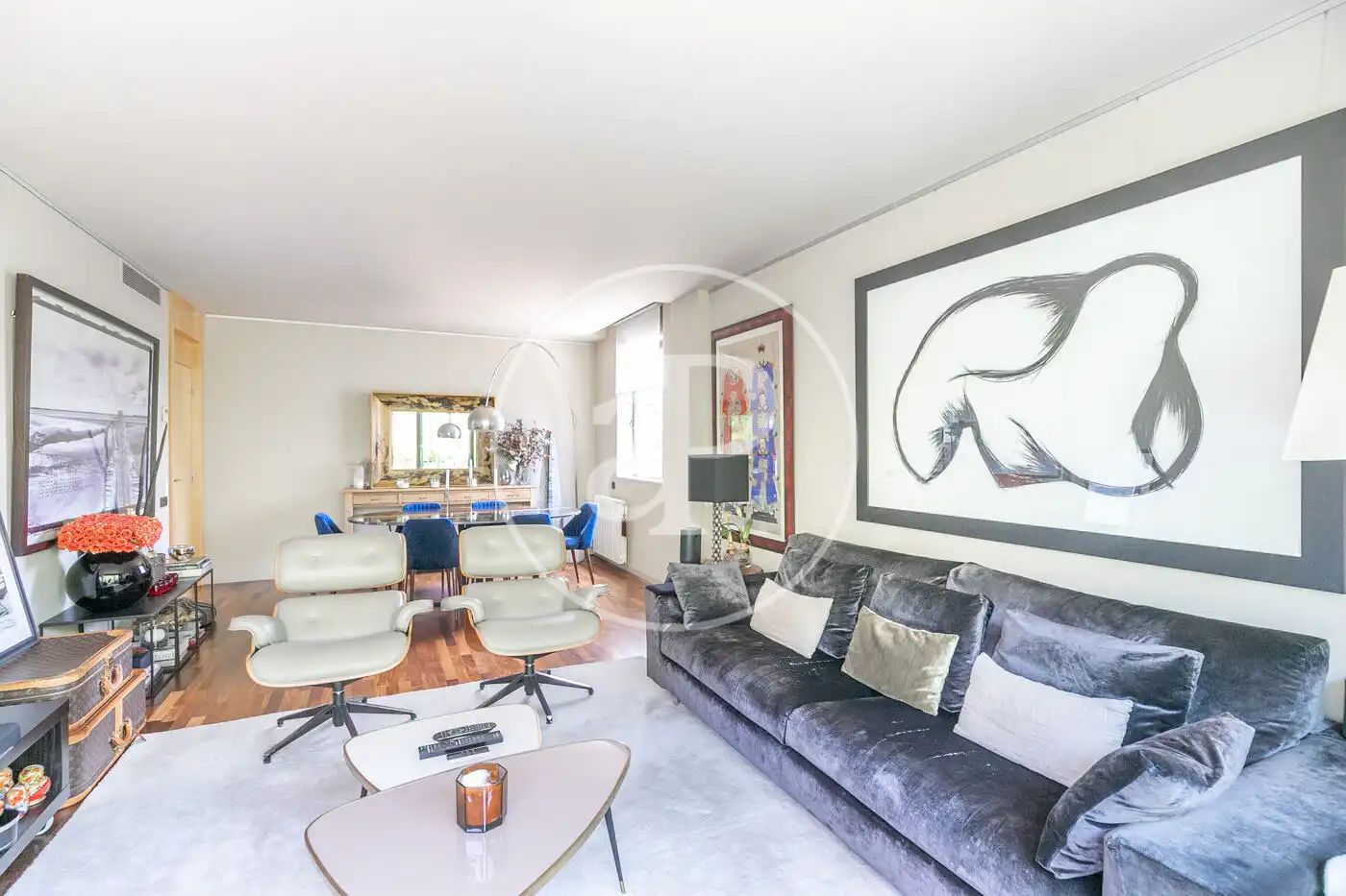 Sala d'estar de Pis en venda en Barcelona amb Aire condicionat, Calefacció i Jardí privat