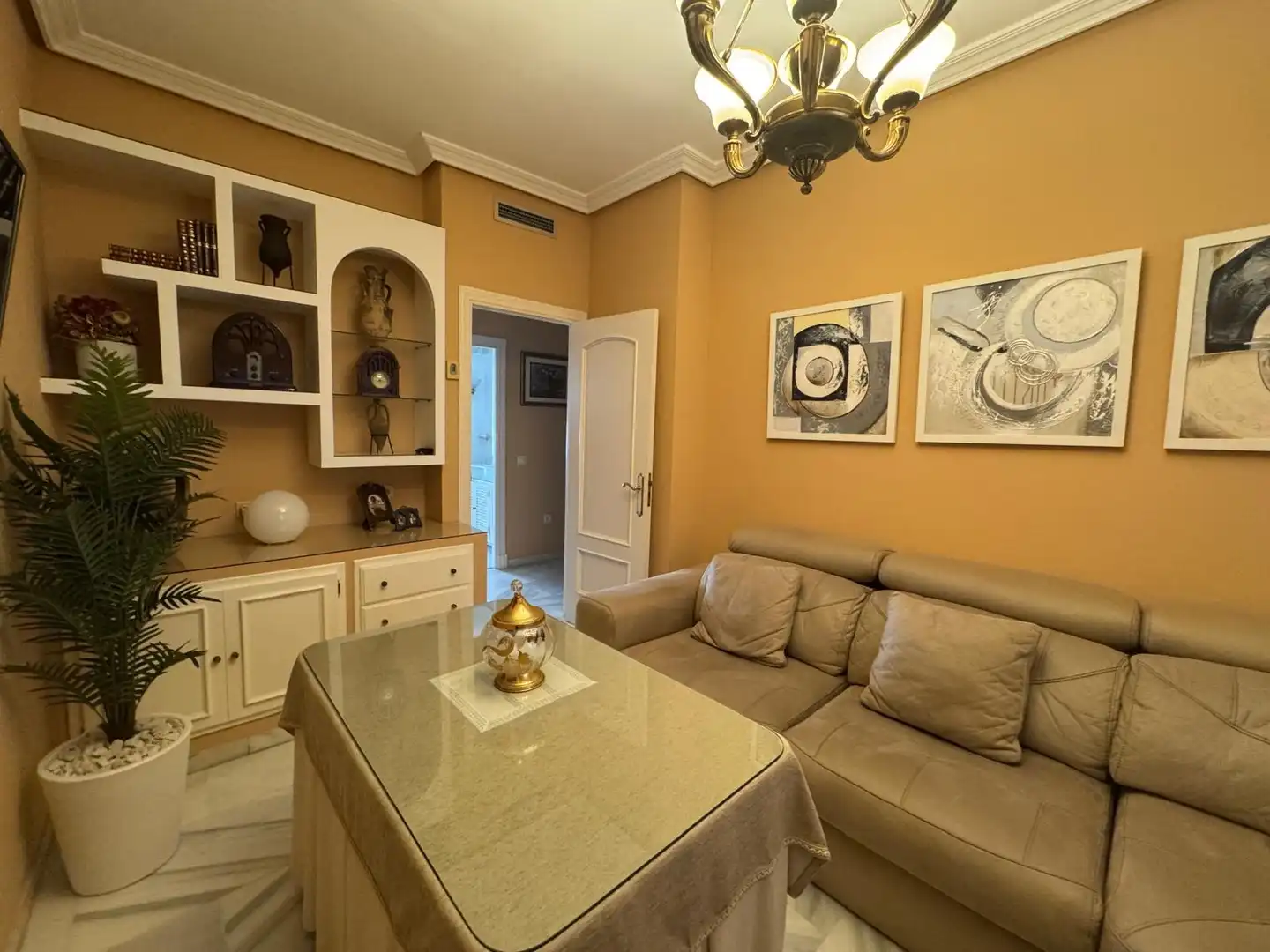 Living room of Flat for sale in Jerez de la Frontera  with Air Conditioner, Private garden and Terrace