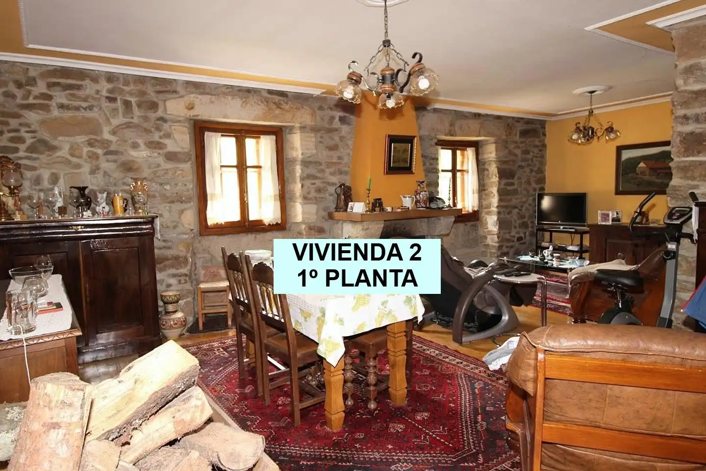 Sala de estar de Finca rústica en venta en Oñati con Calefacción, Jardín privado y Terraza
